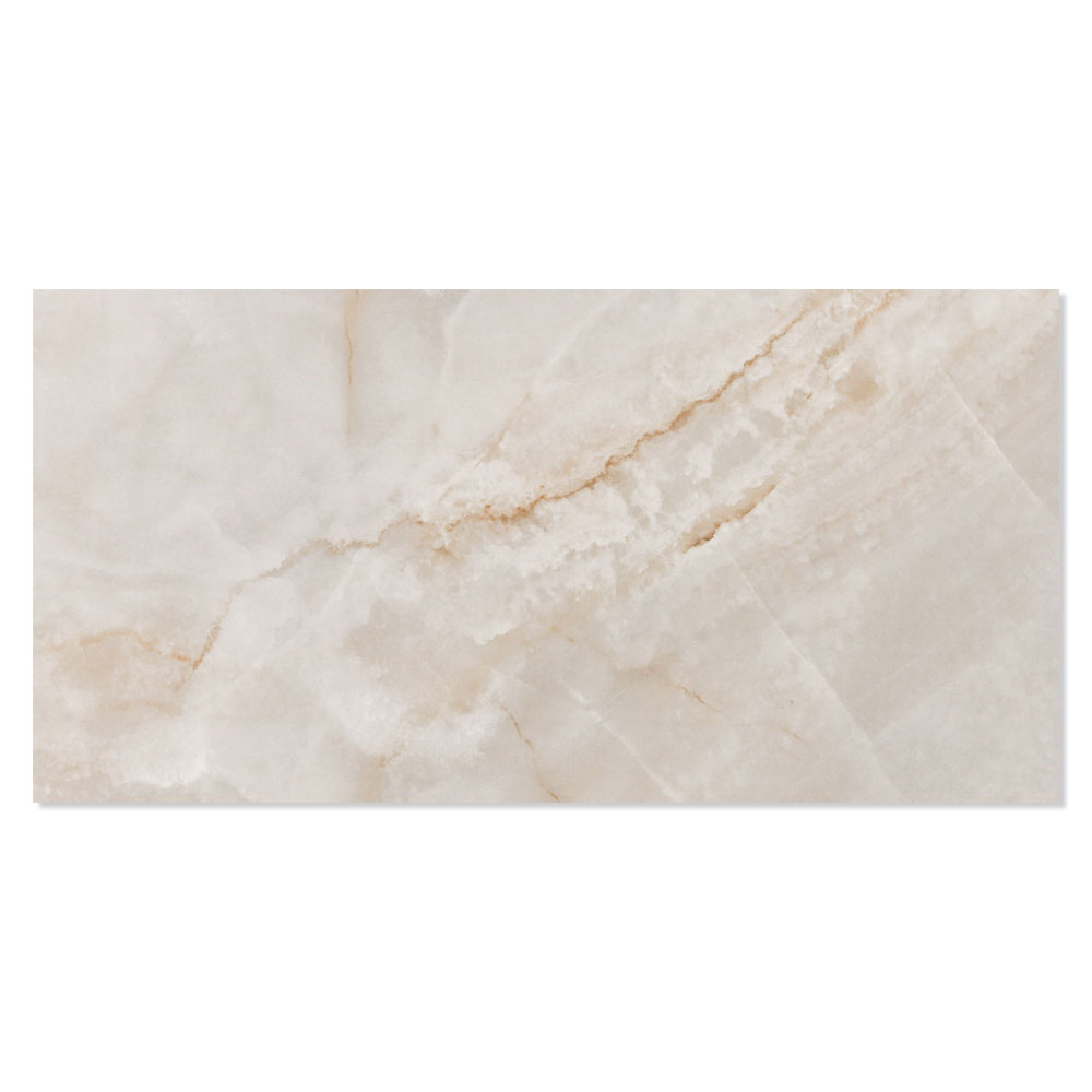 Marmor Gulvflis Fiori Cream Polert 90x180 cm